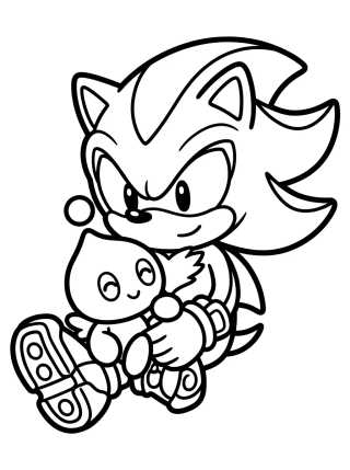 Desenho de Shadow con Chao Tierno para colorir e imprimir grátis