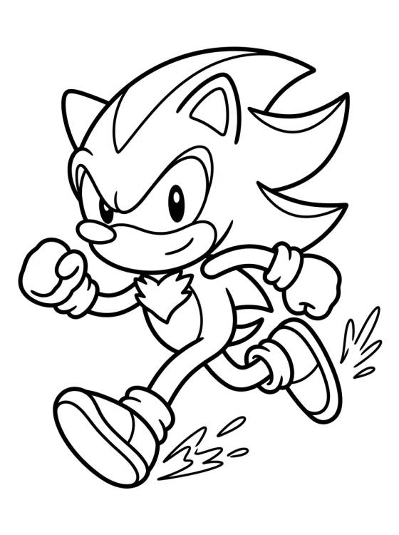 Desenho de Shadow Corriendo a Toda Velocidad para colorir e imprimir grátis
