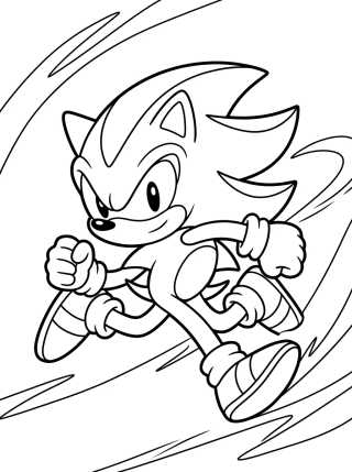 Desenho de Shadow Corriendo Rápido para colorir e imprimir grátis