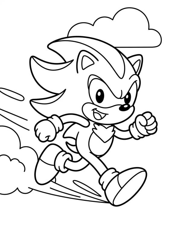 Desenho de Shadow Corriendo Rápido para colorir e imprimir grátis