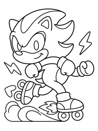 Desenho de Shadow Corriendo Súper Rápido para colorir e imprimir grátis