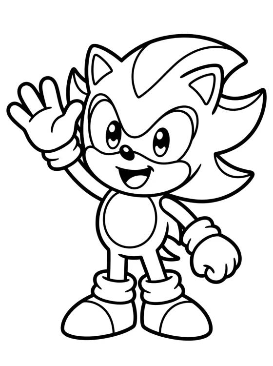Desenho de Shadow Sonriendo estilo Kawaii para colorir e imprimir grátis