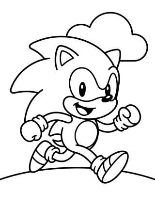 Desenho de Sonic Tierno Corriendo para colorir e imprimir grátis