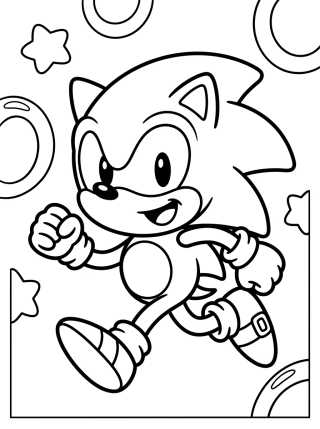 Desenho de Sonic Kawaii Corriendo para colorir e imprimir grátis