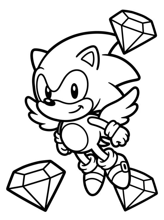 Desenho de Super Sonic Tierno para colorir e imprimir grátis