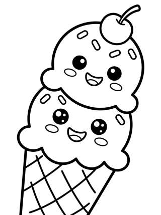 Coleção de desenhos para colorir: Helado de Verano