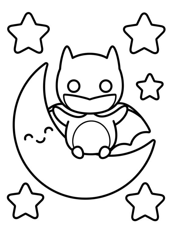 Desenho de Super-Bat Tierno Nocturno para colorir e imprimir grátis