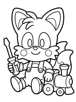 Desenho de Tails Inventor Tierno para colorir e imprimir grátis