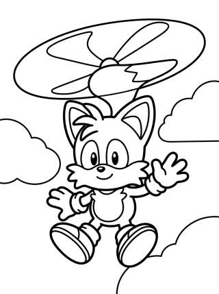 Coleção de desenhos para colorir: Dibujos de Tails para Colorear e Imprimir