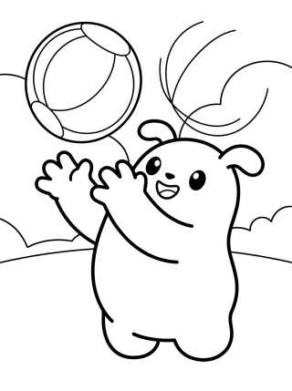 Desenho de Tito Jugando con Pelota para colorir e imprimir grátis