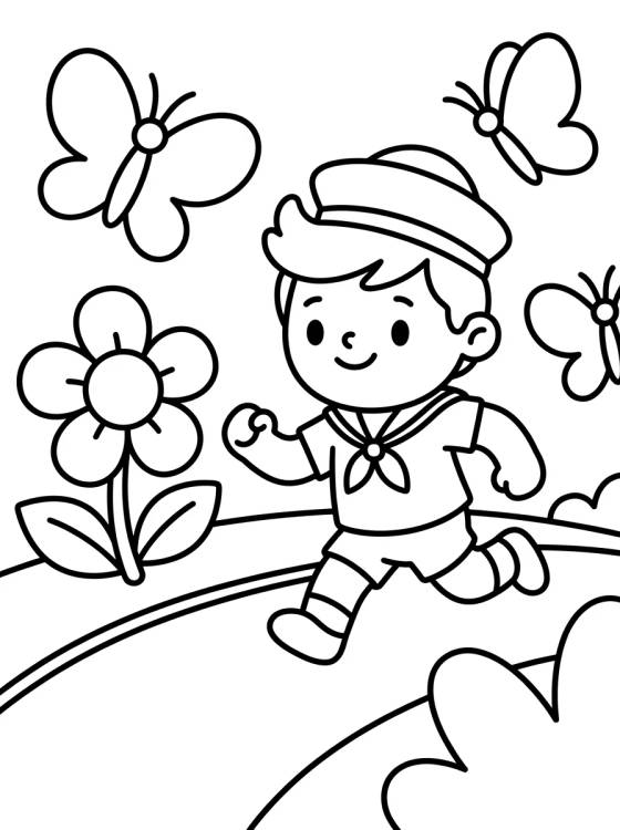 Desenho de Tito Jugando en el Parque para colorir e imprimir grátis