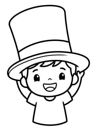 Desenho de Tito con el Sombrero de Bita para colorir e imprimir grátis