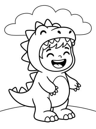 Desenho de Tito de Dinosaurio para colorir e imprimir grátis