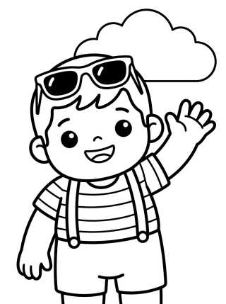 Desenho de Tito Sonriendo con Gafas de Sol para colorir e imprimir grátis