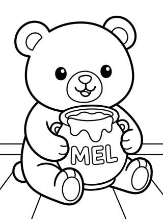 Coleção de desenhos para colorir: Oso Bobbie para Colorear