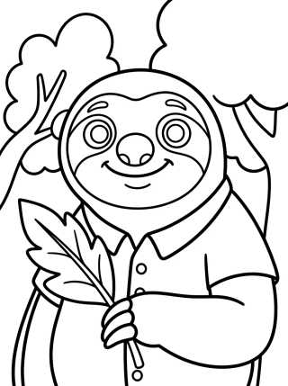 Desenho de Flash el Perezoso Tierno para colorir e imprimir grátis