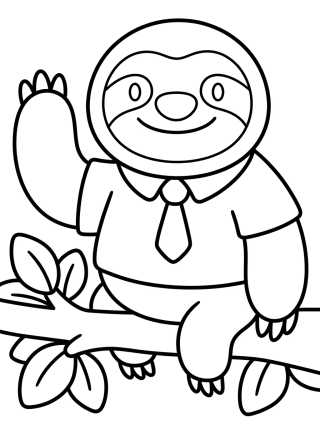 Desenho de Flash el Perezoso Sonriente para colorir e imprimir grátis