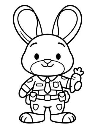 Desenho de Judy Hopps Policía Tierna para colorir e imprimir grátis